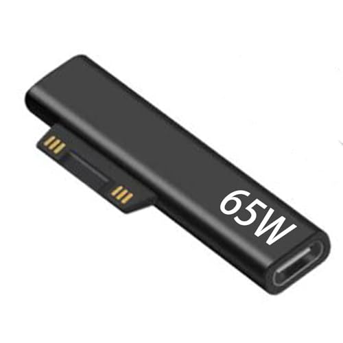 65W USB C to Surface Adapter, Surface Pro Charger 65W Made for Surface Pro 3/4/5/6/7/8/9/X Power Supply Adapter, Compatible for Both Microsoft Surface Book La-ptop/Tablet