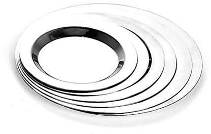 ALWAFLI Handi Set Copper Bottom Handi Set of 5pc pcs Piece with lid Kitchen Serving, Cooking Bowl, Dining Handi, Cookware Set, Lid Handi (Silver) (5 Piece with Lid) 5