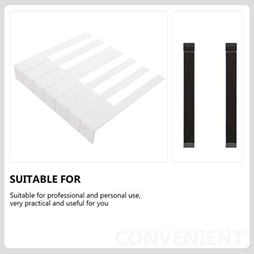 GANAZONO White Piano Piano Replacement Keys 88Pcs Piano Replacing Keys German Piano Keytops Light Cream Color Piano Keys Flats Repair Replacement Complete Set with Fronts Piano Supplies Piano Parts 5