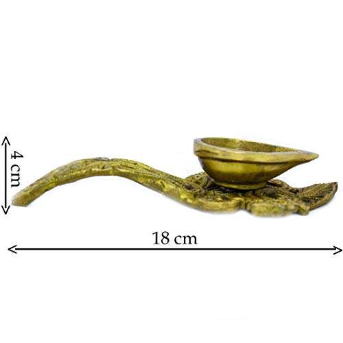The Holy Mart Brass Diya for puja in Golden Colour and Large Size, Diya for Puja Room, Akhand jyot 5
