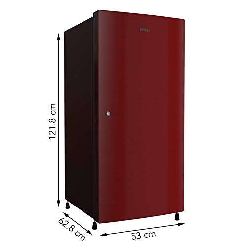 Haier 195 L 3 Star Direct-Cool Single Door Refrigerator (HRD-1953CCR-E, Classic Red) 3