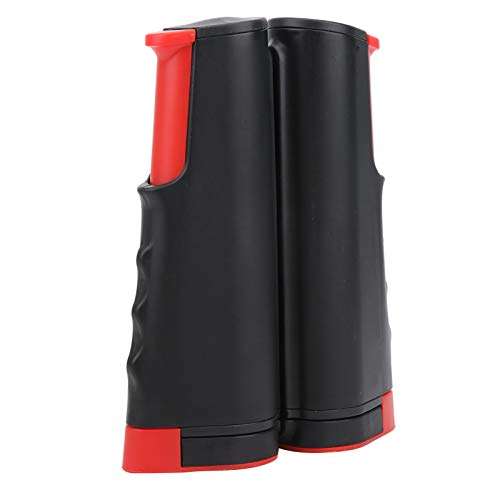 cigemay Retractable Tennis Net, Table Tennis Net, Convenient Reelable Design Plastic Material Adult Travel for Children Office(Black red) 4