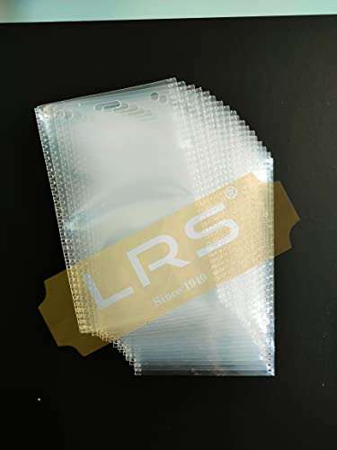 LRS Soft Plastic Flexible I.D Card Holders, Pouches, Badges PrePunched for Lanyards, 110mm x 70mm Each, Vertical Top Loading for Office, School, College, University - Pack of 50 3