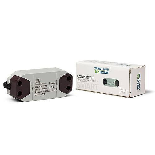 Tata Power EZ Home Wifi Smart Switch Convertor for Light, 5A 1 Channel Retrofittable