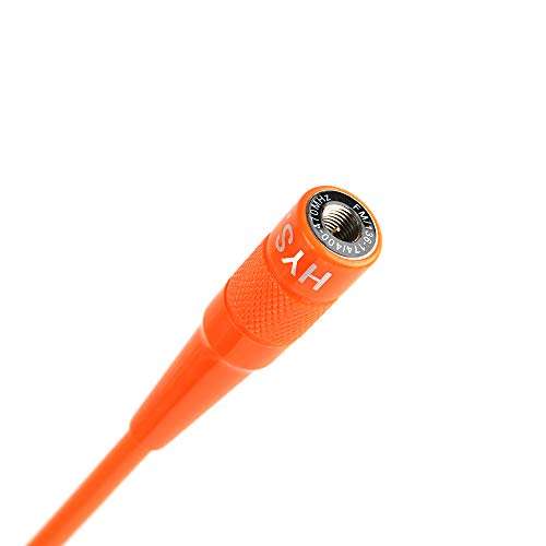 HYS UHF/VHF 144/430MHz SMA-Male High Gain Flexible Soft Radio Antenna 15inch for YAESU VERTAX Icom Wounxun Walkie Talkies Orange(2packs) 3