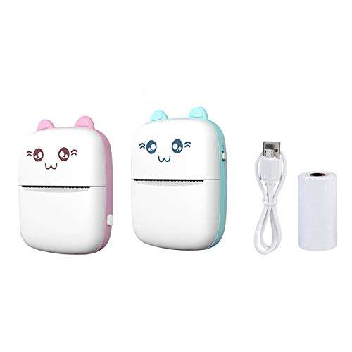 2 Pcs Smartphone Printer Mini Portable Bluetooth Wireless Paper Photo Printers for Journal Study Note Daily Plan 1