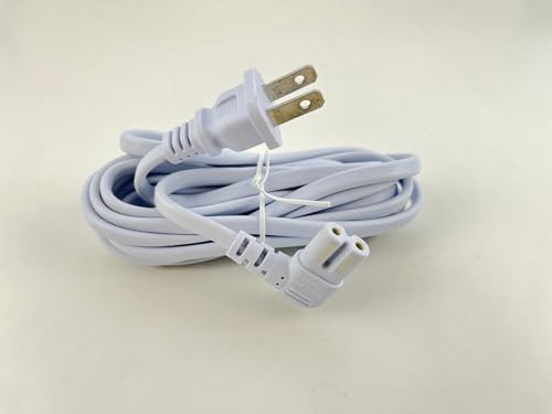 OMNIHIL [UL Listed] Extra Long White 10FT L-Shaped C7 Power Cord Replacement for Datamax O'Neil Apex 3 78828S1-3 Thermal Printer