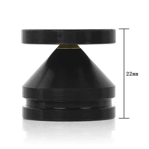 KISSTAKER 4 Sets Speaker Spikes Shockproof, Speaker Isolation Feet Stand Cone Pad for Subwoofer Turntable Amplifier CD DAC Recorder 2
