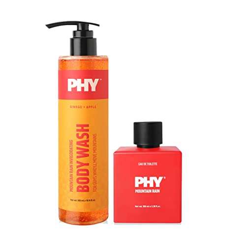 Phy Mountain Fresh Duo | Body Wash + Eau De Toilette for men | Shower Gel & Perfume Combo | 100% Vegan, SLS-Free Body Wash | Long-lasting Perfume for Men | Mens Care 1