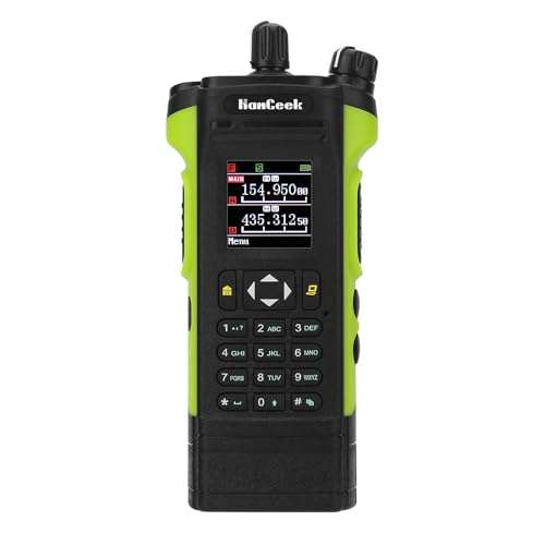 HAMGEEK APX-8000 12W Dual Band Radio Handheld VHF UHF Walkie Talkie with Dual PTT Duplex Working Mode 8800mAh (Green) 2