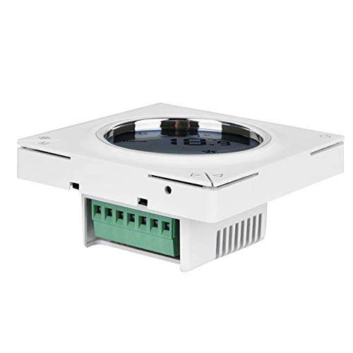 Junluck Thermostat, LCD Thermostat, LCD Air Conditioning Fan Coil Central Thermostat Water or Wind Heating Room Programmable Temperature Controller 6