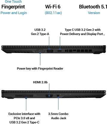 Asus Rog Flow X13 Amd Ryzen 7 Octacore 5800Hs (13.4 Inches 16 Gb/1 Tb Ssd/Windows 10 Home/4 Gb Graphics/Nvidia Geforce Gtx 1650/120 Hz) Gv301Qh-K6028Ts 2In1 Gaming Laptop (Off Black 1.30 Kg Ms Office) 3