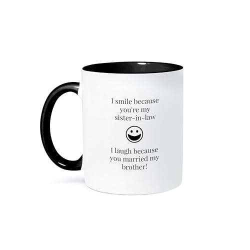 3dRose mug_224164_4 Funny saying for sister in law - Two Tone Black Mug, 11oz 1
