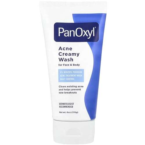 PanOxyl - Acne Creamy Wash 4 Percent Benzoyl Peroxide Daily Control, 6 Ounce