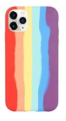 MUTEBOX Rainbow Case | Slim & Protective Design Silicone Back Cover with Logo Compatible for iPhone 12 Pro (Red) 1