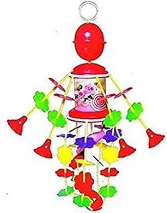 PRIMEFAIR Plastic Musical Merry Go Round Jhoomer Toy with Soothing Sound for Kids, Red 1