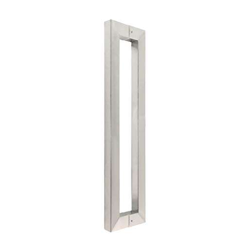 Heavy Duty Stainless Steel Square Tube Commercial Push-Pull Door Handle/Glass Door Handle/Wooden Door Handle, 5 Lengths (Size : Length440mm) 1