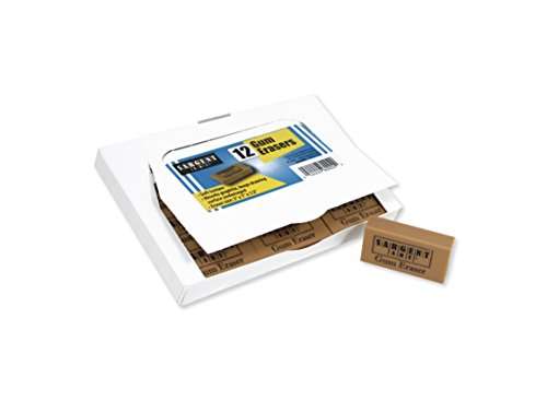 Sargent Art 12 Count Artist Gum Eraser, 2" x 1" x 1/2"