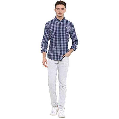 Red Tape Men's Checkered Regular fit Casual Shirt (RFS0334_Indigo Blue_S 2