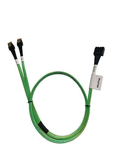 DiLiVing LSI94xx Series Dedicated 2 Port HD Mini SAS(SFF-8643 72P) to 2Port SlimSAS 4.0 4i(SFF-8654 38P) Cable(80CM) 1