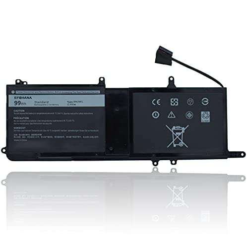 EFOHANA 9NJM1 Laptop Battery Replacement for Dell Alienware 17 R4 ALW17C-D1738 ALW17C-D1748 ALW17C-D1758 Alienware 15 R3 Series Notebook 44T2R 0HF250 HF250 0546FF 546FF MG2YH 11.4V 99Wh 8820mAh 1