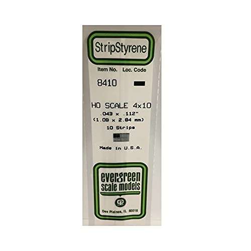 Evergreen Scale Models HO Strip 4 x 10 10 EVG8410 Plastic Building Supplies 2