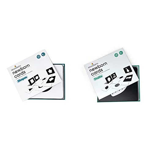 Brainsmith New-Born Baby Shapes Cards, High Contrast Picture Flash Card Set for Babies and Infants(Brainsmith New-Born Baby Fruits Cards, High-Contrast Black and White Picture Flash Card Set - Sight