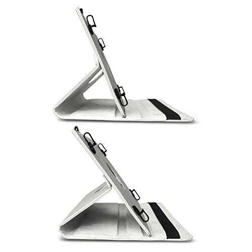 TGK Rotating Cover for Micromax Canvas Tab P702 Tablet 7 inch (White) 360 Degree Universal 3 Camera Hole Leather Stand Case 6