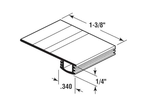 Prime-Line B 705 3/4 In. to 1-3/8 In. Wide, 7 foot, Black Vinyl Bug Seal (Single Pack) 2