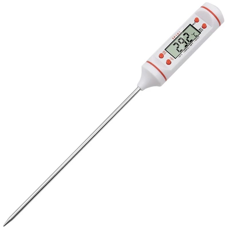 Themisto Digital LCD Cooking Food Meat Probe Kitchen BBQ Thermometer Temperature Test Pen| Instant Read (White)
