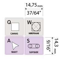 APPLE SIZE KEYBOARD STICKER APPLE FINAL CUT PRO GALAXY SERIES 3