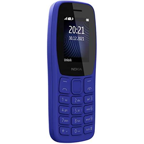 Nokia 105 Dual SIM, Keypad Mobile Phone with Wireless FM Radio | Blue 2