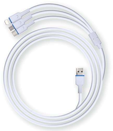 ZEBRONICS Zeb-UMLCC1201 3 In 1 cable(Micro Usb, c type and lighting cable)-white 1