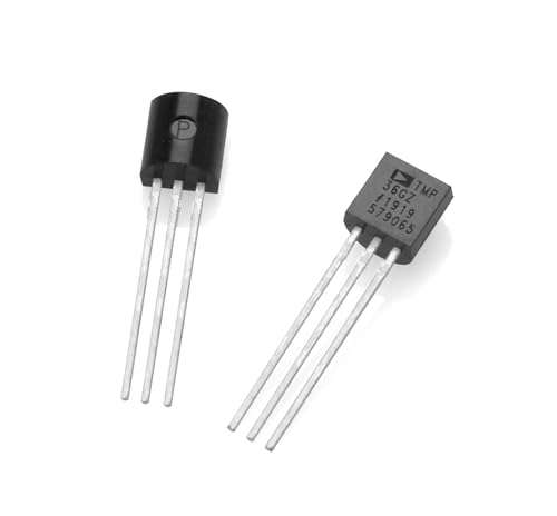 KOOKYE 5X TMP36 Temperature Sensors Low Voltage Low self-Heating Precision Linear Analog Output for Arduino Raspberry Pi 5