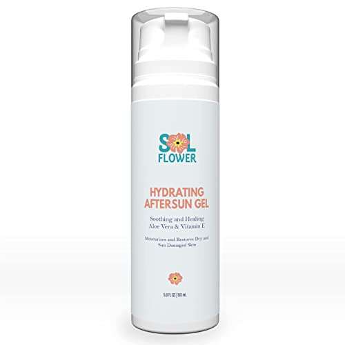 Solflower Hydrating After Sun Gel - For Dry & Sun-Damaged Skin - Aloe Vera & Vitamin E - Vegan, Paraben-Free - 5 Fl Oz 3