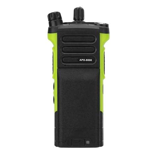 HAMGEEK APX-8000 12W Dual Band Radio Handheld VHF UHF Walkie Talkie with Dual PTT Duplex Working Mode 8800mAh (Green) 4