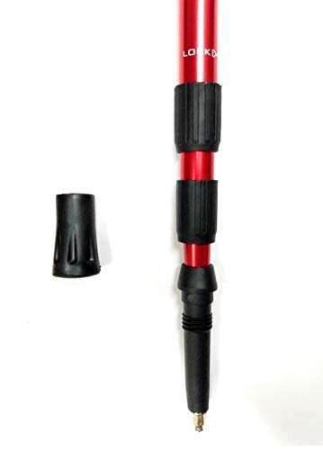 ADD GEAR Carbonlite Ultrastrong Trekking Pole 7075 Aerospace Aluminum Foldable 135 cm Anti-Shock EVA Foam Handle Hiking Walking Sticks All Terrain Alpenstock Mountaineering Trekking Pole (Red)(1 pc) 4