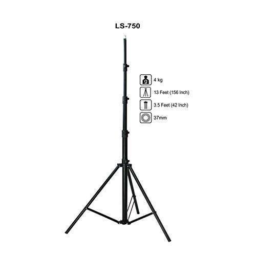 Sonia LS-750 13 Feet Hydraulic Portable Foldable Light Stand for Photography tiktok Video Photo Studio Shooting (Black)
