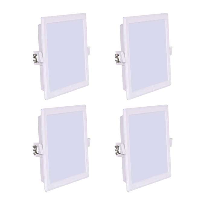 Prolux 15watt LED A-Series Fall Ceiling Panel Light| LED Ceiling Light for Home and Hall, Square (White, Pack of 4) 1