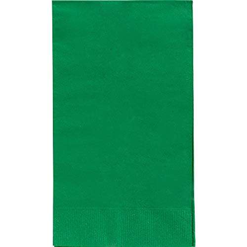 Festive Green 2-Ply Guest Towels - 8" x 4" (Pack Of 40) - Luxury Paper Hand Towels For Parties & Events 1
