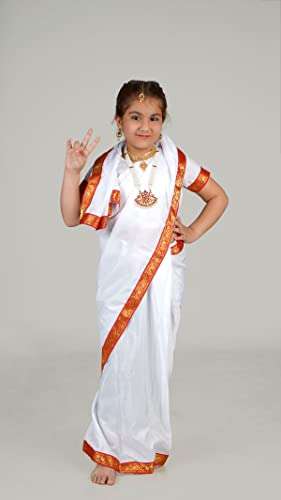 BookMyCostume Bengali Girl India with Jewellery Kids & Adults Fancy Dress Costume for Girls 10-12 years 5