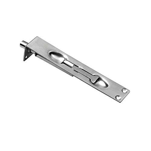 TOGU 6" Solid Stainless Steel Lever Action Flush Bolt,Concealed Security Door Lock for Composite Doors,French Doors,Wood Doors,Double Doors,Dummy Doors,Brush Stainless Steel Finish 1