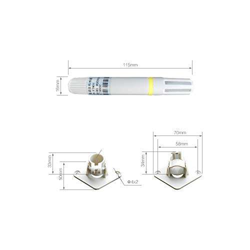 Taidacent Small Temperature and Humidity Transmitter Sensor RS485 Temperature Sensor Analog Temperature and Humidity Sensor Transmitter 0-10V / 0-5V (2 Wire Temperature and Humidity 0~5V Output) 6