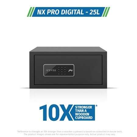 Godrej Security Solutions Godrej Nx Pro Digital (25L) Ebony Home Locker, Brown 3