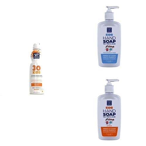 Kiss My Face Kids Bundle With Mineral SPF30 Spray and Hand Soaps