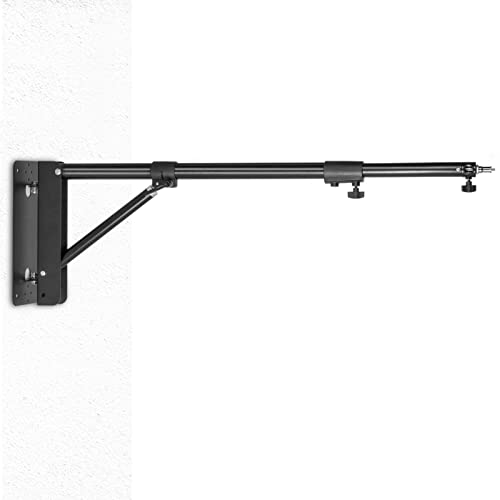 Fotoconic Triangle Wall Mounting Boom Arm Light Stand for Photography Studio Video Strobe Flash Lighting, Max Length 51.2 inches/130cm, 170 Degree Up and Down, 160° Left and Right 3