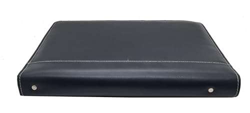 Essart PU Faux Leather 4 Ring File Folder with one Pen Loop Multipurpose A4 Professional Executive Document Folder | to Organize & Store Certificates for Men & Women (FL-1019-Black) 4