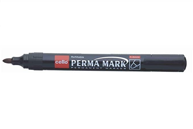 Cello Perma Mark Permanent (Black) Bold Marker (count of 10)(pack of 10) 4