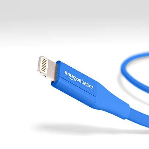 AmazonBasics Apple Certified Lightning to USB Charge and Sync Tough Cable, 3 Feet (0.9 Meters) - Blue 3