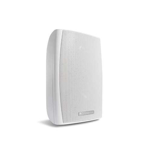 Cambridge Audio ES30 - Pair of Wired Outdoor Speakers Designed to Withstand Extreme Temperature and Humidity Differences - Including Wall Brackets with Cable Routing - White